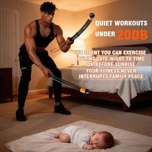Flexella Cordless Battle Ropes, Cordes de Combat Sans Cordon, Poids Réglables 2,8 Lbs, Portable, <span class=keywords><strong>Entraînement</strong></span> <span class=keywords><strong>Cardio</strong></span> HIIT à Faible Impact pour la Maison, Compact, Hommes - Product Image 4
