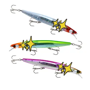 Honoreal HNMS04 163Mm 29G Flash 0-1.5M Drijvende Kunstmatige Zee Vissen Harde Minnow Kunstaas