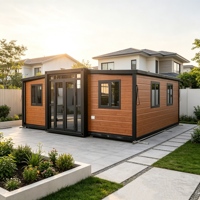 Maison modulaire en conteneur de 20 pieds, construction en panneaux sandwich, système d'énergie solaire pour logement de bureau