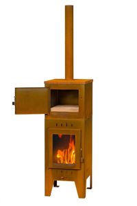 Horno de Pizza Alto de Acero Corten para Leña, Venta Directa de Fábrica, para Patio Trasero - Product Image 2
