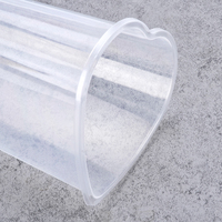 Gobelet en plastique jetable sans BPA, 700ml, en forme de cœur, impression personnalisée, jus, bière, gobelets à boissons
