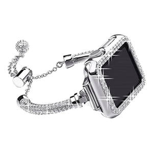 <span class=keywords><strong>Bracelet</strong></span> pour <span class=keywords><strong>Apple</strong></span> <span class=keywords><strong>Watch</strong></span> de femmes, en diamant scintillant, de 41mm <span class=keywords><strong>40mm</strong></span> 38mm série 7 <span class=keywords><strong>SE</strong></span> 6 5 4 3, - Product Image 1