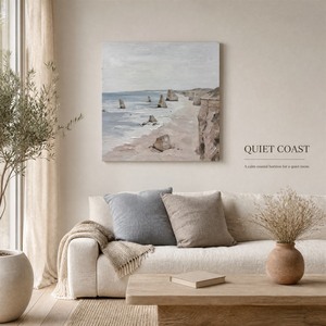 OEM ODM モダンな海辺の風景画 100%手描き油絵 キャンバス額装 ウォールアート ホテル オフィス 自宅 インテリア装飾用 - Product Image 5