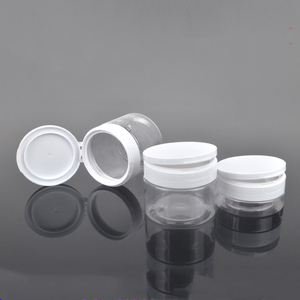 50ml-250ml Rỗng trong suốt + Trắng lật bìa hình tròn mờ chăm sóc da mặt kem Jar răng làm sạch bột container - Product Image 3