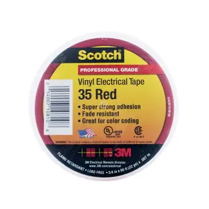 3M 35# Insulation Tape PVC Material Electrical Tape Red