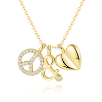 Pendentif de mode en argent 925 Kirin, plaqué or, personnalisable, avec zircon remplaçable, breloques pour femme