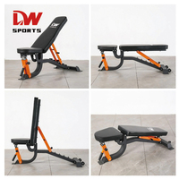 Banc de musculation réglable DW Sports FID BNC1001 en métal, pliable, stable, écologique, sécurisé, taille personnalisable, pour intérieur, unisexe