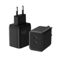 Chargeur GaN 45W double USB C PD à charge rapide, prise EU, adaptateur secteur PPS pour ordinateur portable, téléphone, Samsung Galaxy, iPhone, iPad