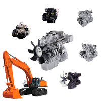 Nouveau moteur complet 6bg1t 4jb1t 6bd1 4hk1, moteur diesel refroidi par eau avec démarrage au pied pour excavatrice