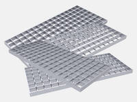 Grille en acier galvanisé anti-corrosion robuste, type léger ASTM, pour clôture, trottoir, passerelle, plateforme, marches d'escalier
