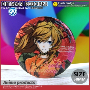 Insignia de mercancía de <span class=keywords><strong>Anime</strong></span> Evangelion Asuka Langley Mari Makinami Rei Ayanami artículos coleccionables para fanáticos de Mecha - Product Image 6
