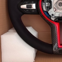 Volant de direction M Performance Premium avec accent rouge et palettes multifonctions pour BMW F80 M3 F82 M4 F10 M5 Tous modèles