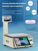 Timbangan Elektronik Label Receipt Populer 30kg/1g Kualitas Tinggi dengan Pencetakan AI untuk Aplikasi Penghitungan Harga di Supermarket
