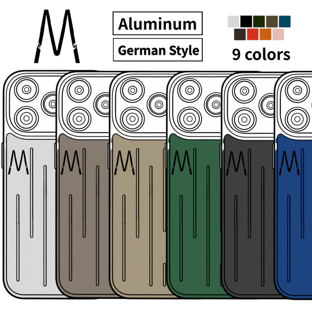 RIMOW Aluminum Alloy iPhone Case MagSafe Phone Case Compatible 17 Promax 16 Pro 15 14 Series Metallic Texture Phone case