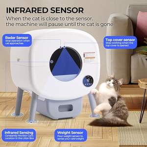 Litière pour chat automatique intelligente, écologique, en plastique, avec contrôle par application, grande capacité de 76 L, <span class=keywords><strong>robot</strong></span> toilette automatique - Product Image 3