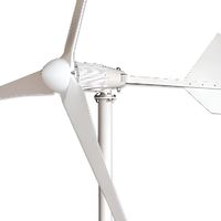 Kit complet d'éolienne à axe horizontal GWS-2000W 2KW avec contrôleur MPPT, diamètre de rotor 3,5M pour maison, cabane, hybride solaire-réseau
