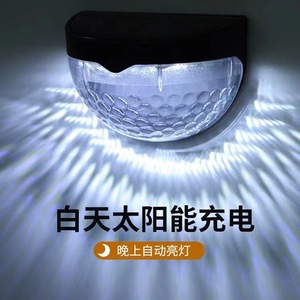 Lampe murale solaire extérieure LED 12V en verre trempé cylindrique, étanche, pour jardin, clôture, éclairage de terrasse - Product Image 3