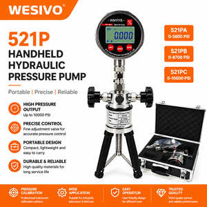 WESIVO 521P ปั๊มไฮดรอลิกแบบมือถือพร้อมเกจวัดดิจิตอล ปรับเทียบได้ 0-10000 PSI รับประกัน 1 ปี - Product Image 1