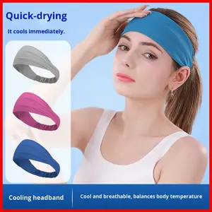 पुरुषों की महिला फिटनेस के लिए अनुकूलित कोल्ड सेंसेशन कूलिंग स्पोर्ट्स हेडबैंड, योग पसीने को अवशोषित करने वाली गैर-पर्ची - Product Image 3