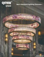 Chingley Lotus LED or lustre télécommande Dimmable grand aluminium personnalisé Non-Standard hôtel/Villa Hall Banquet Hall