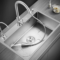 Wastafel Dapur Stainless Steel Satu Lubang Besar dengan Finishing Brushed Terbaik 2026 beserta Keran