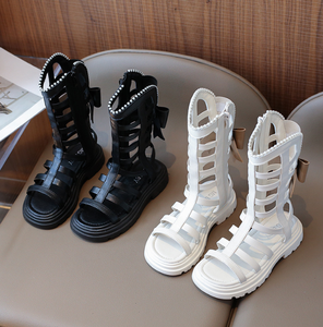 Sandalias Romanas de Perlas de Tacón Alto para Niñas, Zapatos de Playa para Princesitas, Moda para Niñas Grandes - Product Image 2