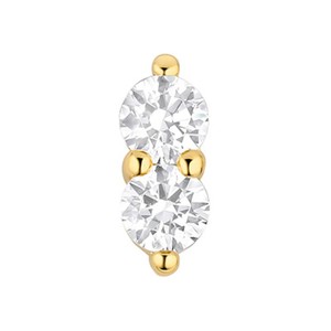 Lotus Wholesale Gioielli Raffinati in Oro Giallo Massiccio 14k 18k con Moissanite Lucida, Terminali Senza Filettatura per Piercing Orecchio e Corpo - Product Image 3