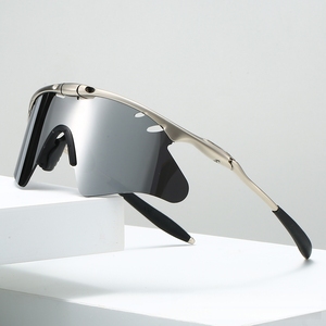 Gafas <span class=keywords><strong>de</strong></span> <span class=keywords><strong>Sol</strong></span> Metálicas <span class=keywords><strong>de</strong></span> Media Montura XX al por Mayor 2026, Cómodas Gafas <span class=keywords><strong>de</strong></span> Ciclismo Polarizadas para Hombre con Protección UV400 para Hombres y Mujeres - Product Image 4