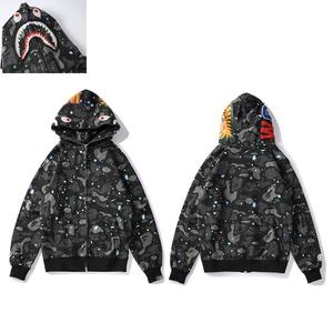 Sweat-shirts à capuche zippés Y2K <span class=keywords><strong>Shark</strong></span> de haute qualité 2026 pour hommes et femmes, 100 % coton, streetwear unisexe, sweats à capuche Bapaes entièrement zippés - Product Image 5