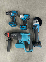 Kit d'outils sans fil 4-en-1 Longar HPN-02 avec batterie au lithium et mallette de transport pour la construction, le bricolage, les situations d'urgence et l'utilisation domestique