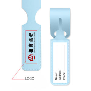 Fashionable PU <b>Luggage</b> Tag Anti-Loss <b>Lightweight</b> & Pure Color Fashionable - Product Image 4