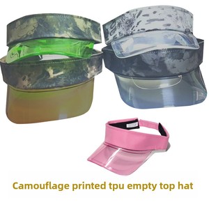 Cappello da Sole con Visiera Curva, Protezione UV, per Sport Estivi all'Aperto, da Donna, 100% Poliestere, Stile Coreano, Versatile, Fluorescente, Trasparente - Product Image 3