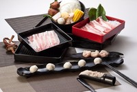 Contenant en mélamine style bambou pour pâte de crevettes avec cuillère, tube de service incassable pour pâte de surimi de poisson pour fondue chinoise, vaisselle commerciale