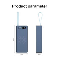 Lot de 16 étuis 18650 power bank pd22,5w QI 15W (sans batterie) avec écran LCD transport facile