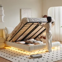 2026 Schubladen Modernes Softbett-Gestell Queen-Size Schlafzimmer-Set mit Stauraum und Aufbewahrungsbox