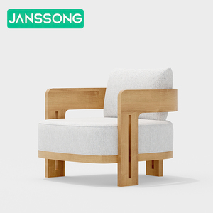 Muebles de madera de teca impermeables modernos de lujo con cojines para sala de estar, balcón, jardín, Patio, Hotel, sofá modular seccional para exteriores - Product Image 1