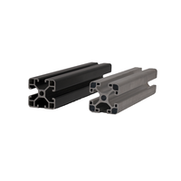Profilé d'extrusion en aluminium à rainure en T 4040 norme européenne, anodisé 6063-T5, rail de châssis de machine, longueur découpée sur mesure