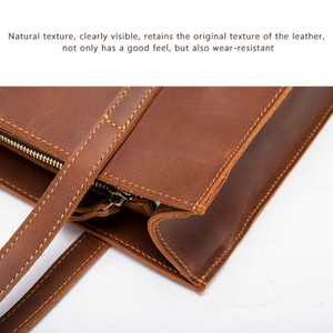 Bolso de Mano Personalizado de Cuero Genuino, Bolso Tote de Cuero Crazy Horse de Lujo para Mujer - Product Image 4