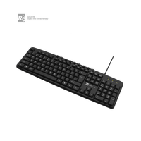 Pemasok Pabrik OEM MOQ Rendah Tahan Air Tombol Multimedia Murah Keyboard Kabel Kantor