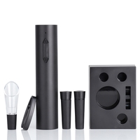 Tire-bouchon électrique avec piles, coupe-capsule, ouvre-bouteille, ensemble de tire-bouchon électrique USB rechargeable avec verseur et bouchon