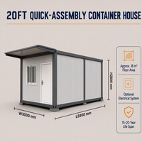 Conteneur simple et détachable, personnalisation modulaire mobile, conteneur de luxe à emballage plat pour usage domestique