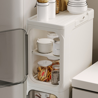 Conteneur de rangement multifonctionnel pour la maison, armoire de rangement pliable en plastique avec roulettes, anti-poussière et anti-fissures