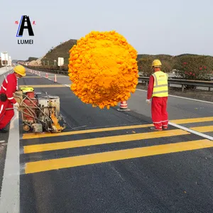 黄白色またはカスタマイズされた交通安全熱可塑性交通塗料粉末道路標識舗装コーティング