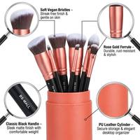Ensemble de pinceaux BS-MALL très vendu, 14 pièces, kit d'outils cosmétiques or rose, vente en gros, étiquette privée, ensemble de pinceaux de maquillage synthétiques