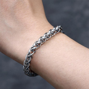 Bracciale a catena in acciaio inox placcato <span class=keywords><strong>oro</strong></span> 18K per gli uomini 3/4/5/6/7/8mm di larghezza per le occasioni di anniversario - Product Image 4