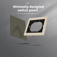 Interruptores y Enchufes de Pared WESA Ultrafinos con Botón Pulsador EU 1/2/3 Vías, Enchufe de Alimentación de 1 Vía, Combinación Libre, Diseño Moderno de Lujo
