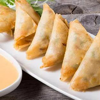 Ligne de production de samosas à petite échelle, machine semi-automatique à plier les samosas, moteur, capacité de 650 pièces/heure pour restaurant, usine alimentaire