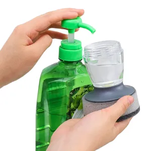 Dispensador de líquido automático, cepillo de limpieza de platos, esponja de Palma, cepillo dispensador de jabón de cocina
