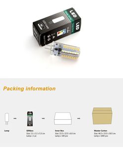 Bombilla LED de Silicona G4 3W 2700K 3000K 4000K 5000K 6000K AC/DC 12V Bi-Pin Impermeable para Lámparas de Araña, RV, Gabinetes Marinos - Product Image 6