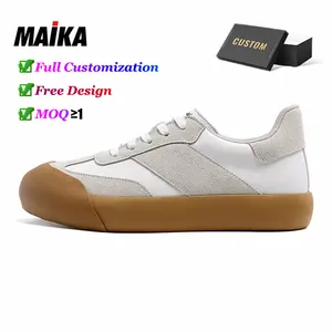 Sapatos de skate masculinos de alta qualidade personalizados de luxo casual couro treinamento moda 2024 tênis design camurça sapatos em branco